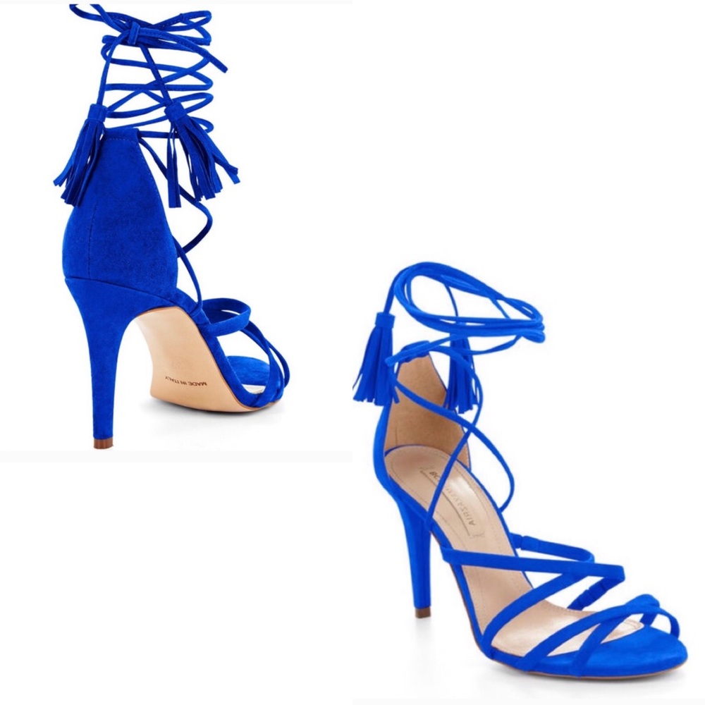 BCBG MaxAzria Blue Suede Heels